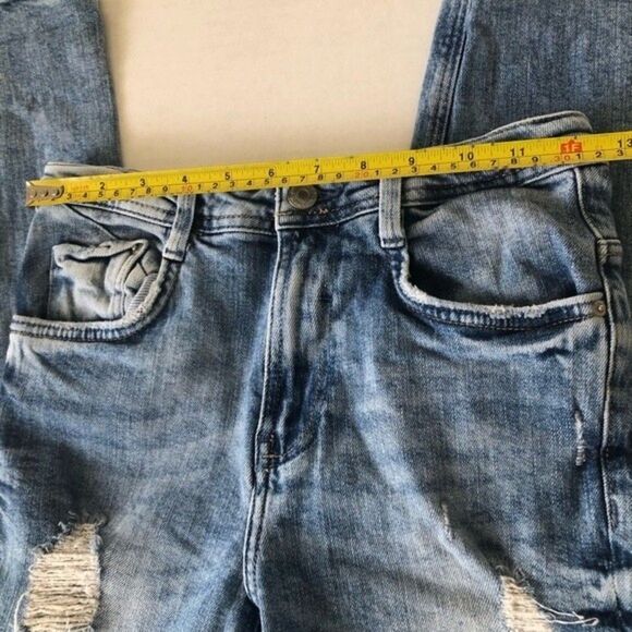 Zara Distressed Jeans Size 00 Some Stretch - Picture 10 of 12